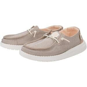 NWT HEYDUDE Girl's Wendy T Metallic Sparkle Rose Gold Size 9T- Youth's Shoes